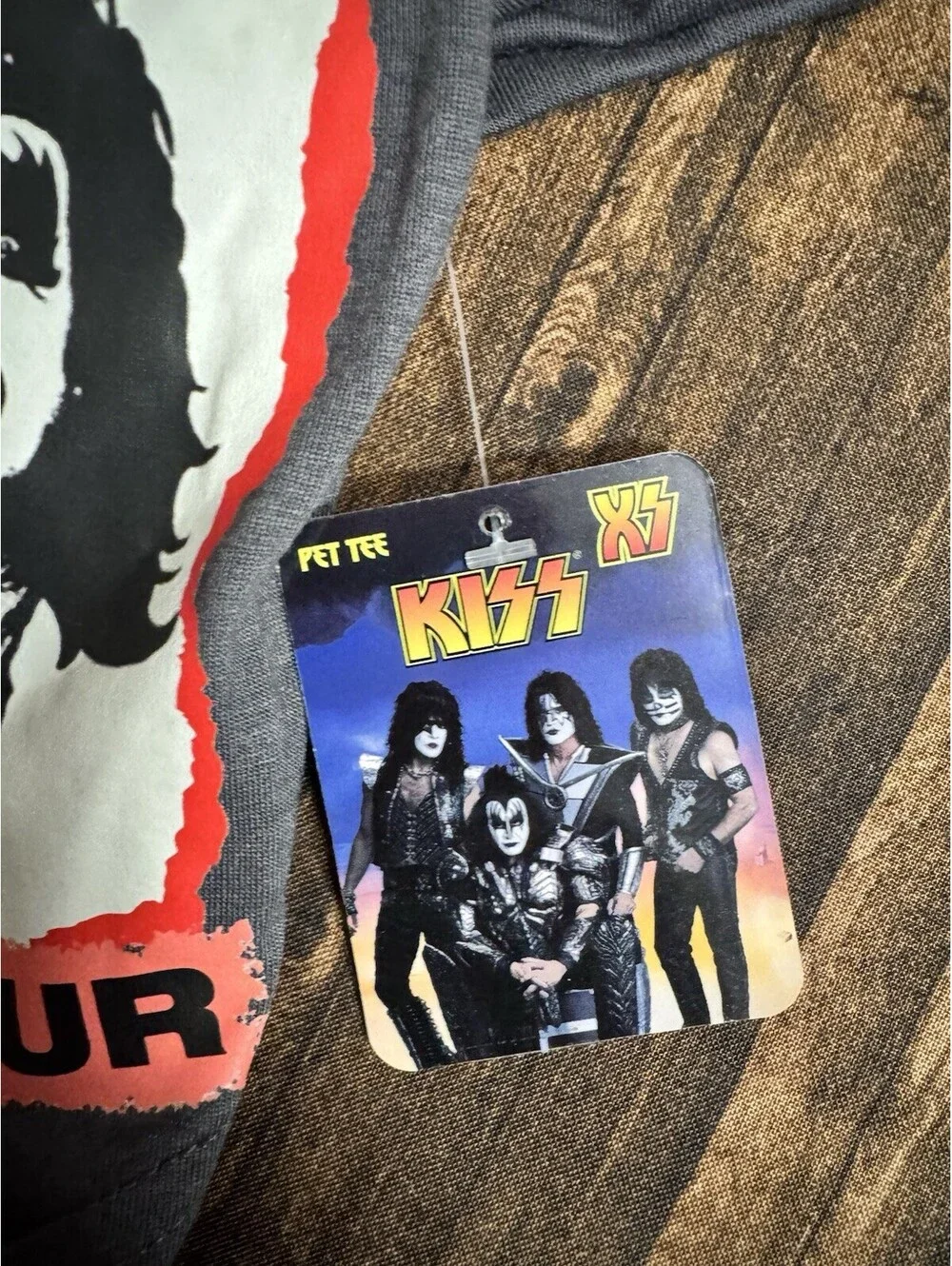 Bravado KISS World Tour Pet Tee XS Gray Dog T-Shirt New with Tags